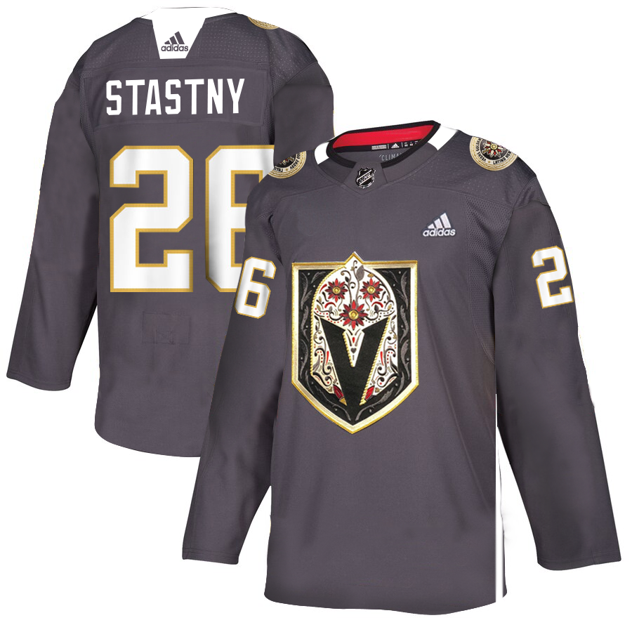Men's Vegas Golden Knights #26 Paul Stastny Grey Latino Heritage Night Stitched NHL Jersey